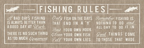 Fishing Rules Panelled - The Vintage Collection