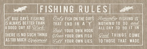 Fishing Rules Panel - The Vintage Collection