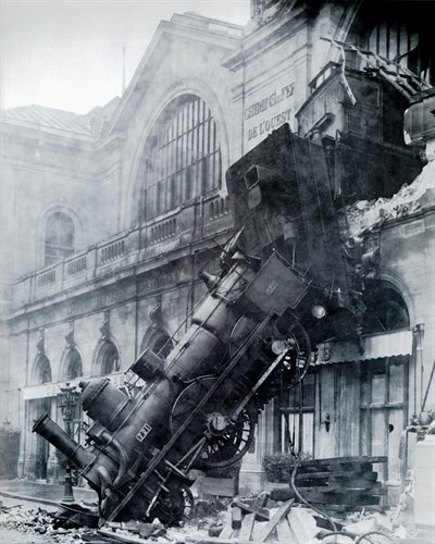 Train Wreck at Montparnasse, Paris, France 1895 - The Vintage Collection