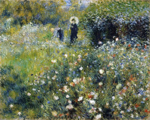 Woman with a Parasol in a Garden, 1875 - Pierre Auguste Renoir
