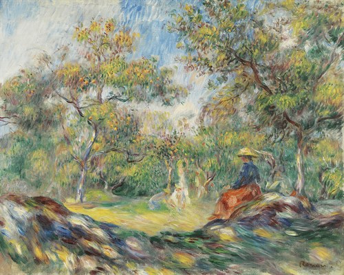 Woman in a Landscape - Pierre Auguste Renoir