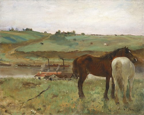 Horses in a Meadow, 1871 - Edgar Degas