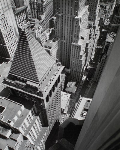 Wall Street, from the Roof of Irving Trust Co. Building, Manhattan - Berenice Abbott