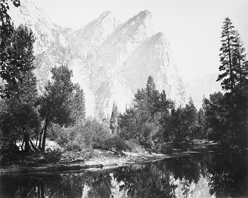 The Three Brothers, 4480 ft., Yosemite - Carleton E Watkins