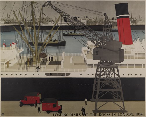 Loading Mails at the Docks in London - Harold Sandys Williamson