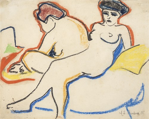 Zwei Akte auf Lager (Zwei Modelle), 1907/08 - Ernst Ludwig Kirchner