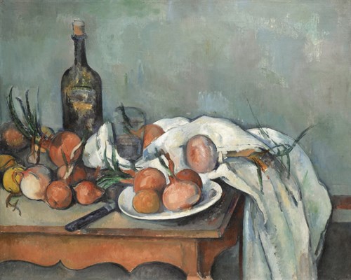Still Life with Onions - Paul Cezanne
