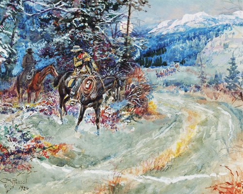 An Unscheduled Stop - Charles Marion Russell