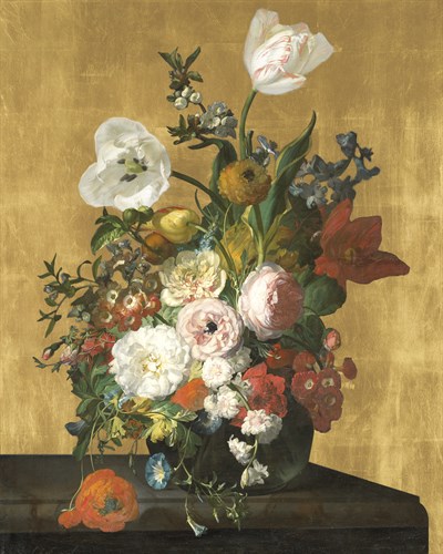 Flowers in a Glass Vase - Luxe - Rachel Ruysch