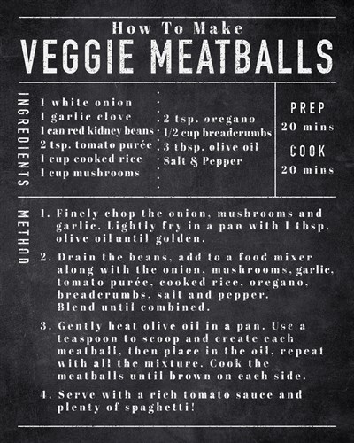 Rustic Recipe - Veggie Meatballs - Tom Frazier