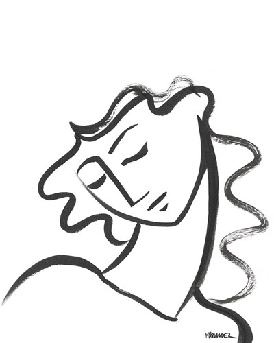 Linear Portrait - Contemplation - Marsha Hammel