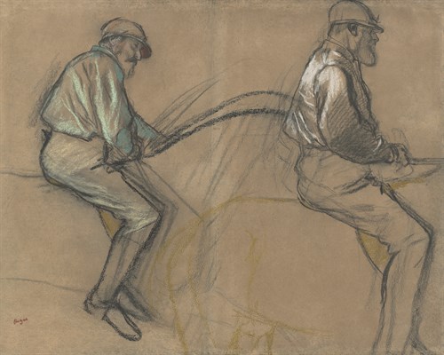 Two Studies of a Jockey - Edgar Degas
