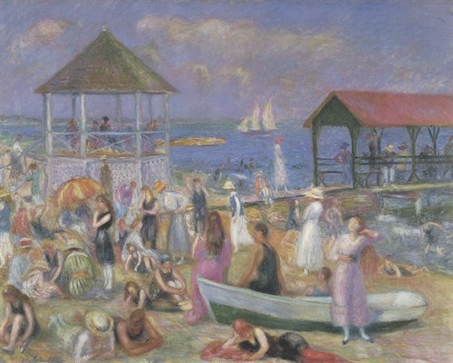 Beach Scene, New London, 1918 - William James Glackens