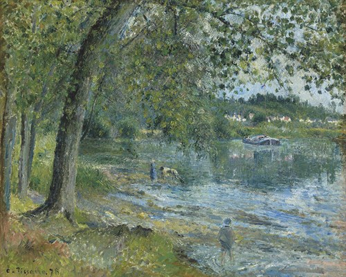 Banks of the Oise at Auvers-sur-Oise - Camille Pissarro