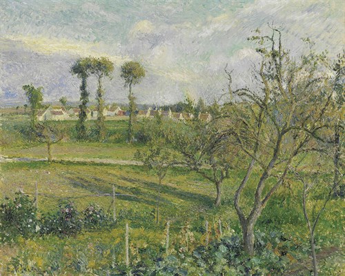 Sunset at Valhermeil, Auvers-sur-Oise - Camille Pissarro