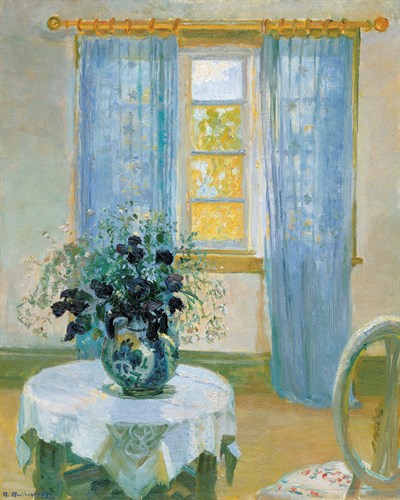 Interior with Clematis - Anna Ancher