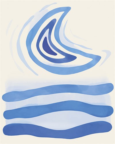 Abstract Ocean - Moon - Lisa McCandless