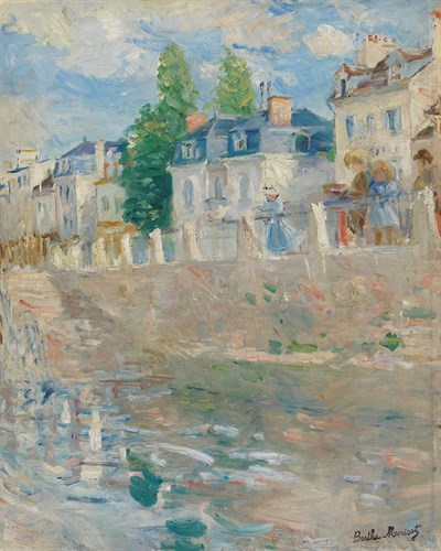 On the Banks of the Seine at Bougival - Berthe Morisot