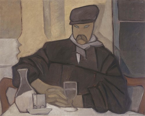 Hombre en el Cafe - Rafael Barradas