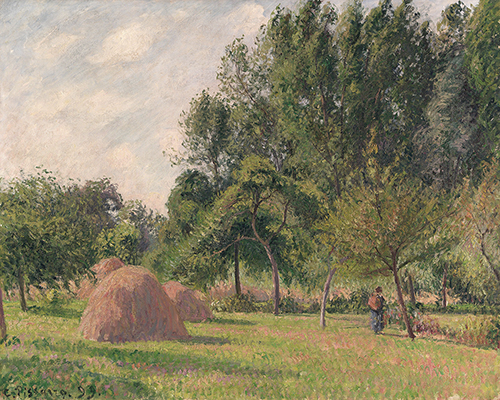 Haystacks, Morning, Éragny - Camille Pissarro