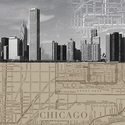 Chicago Map II - The Vintage Collection