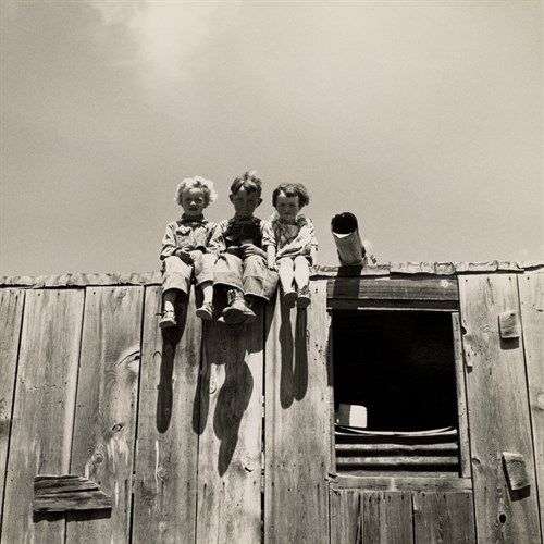 Children of Small Sheep Rancher, Wyoming - Arthur Rothstein