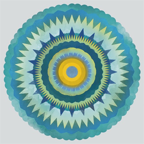 Mandala Floral - Aqua - Sam Kemp
