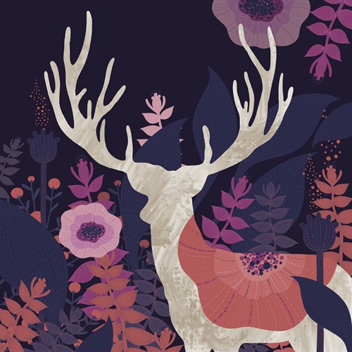 Woodland Floral - Deer - Larisa Hernandez