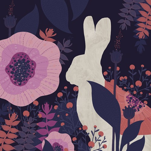 Woodland Floral - Hare - Larisa Hernandez