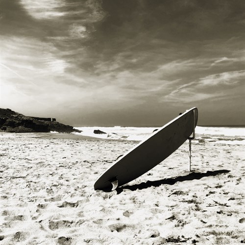 Propped Surfboard - Malcolm Sanders