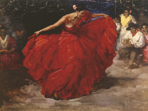 The Red Skirt - Francisco Rodriguez Sanchez Clemente