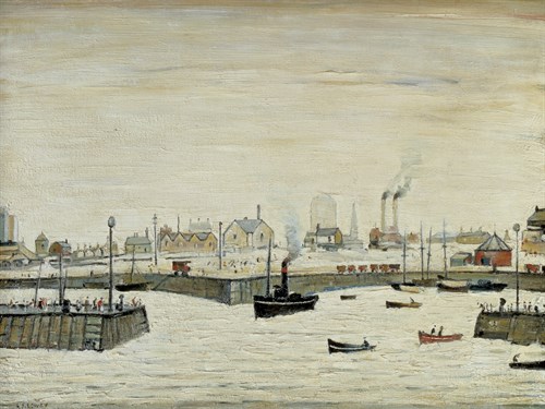 The Harbour (Maryport), 1957 - L.S. Lowry