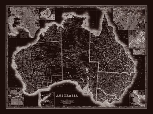 Map of Australia - The Vintage Collection