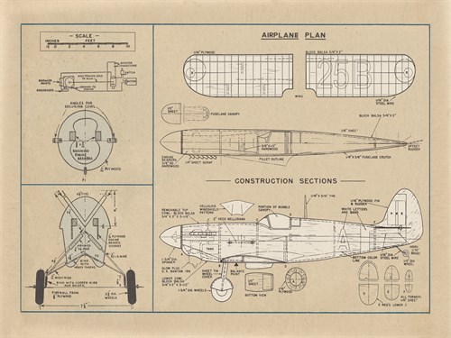 Airplane Plan - The Vintage Collection