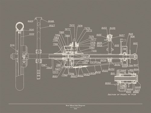 Wheel Axle Blueprint - The Vintage Collection
