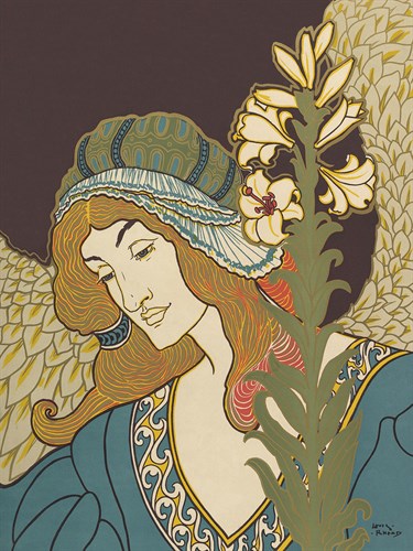Woman with Lilies - Louis Rhead