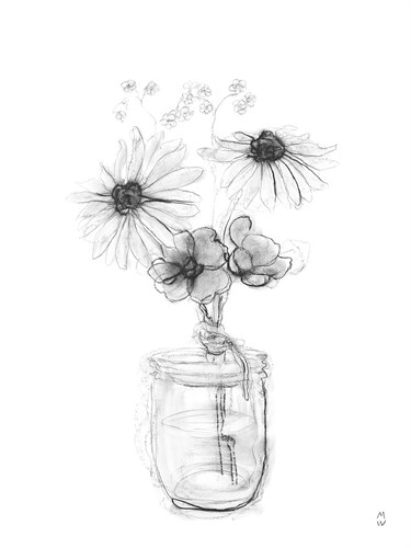 Sketched Floral - Cheer - Manny Woodard