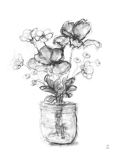 Sketched Floral - Shine - Manny Woodard
