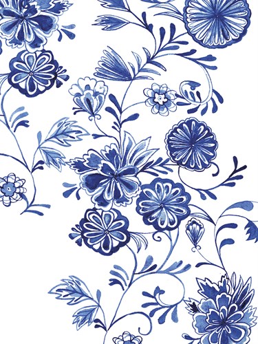 Blue Floral Forms - Paula Mills