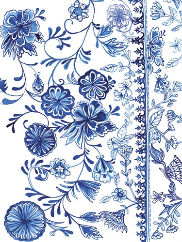 Blue Floral Figures - Paula Mills
