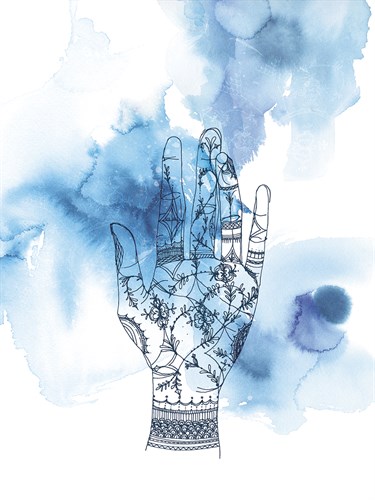 Blue Wash Hand - Paula Mills