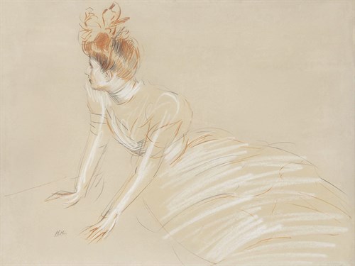 Study of a Woman with a Bow - Paul Helleu