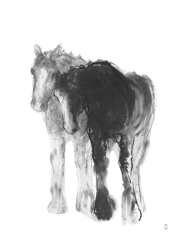 Equine Sketch - Together - Manny Woodard