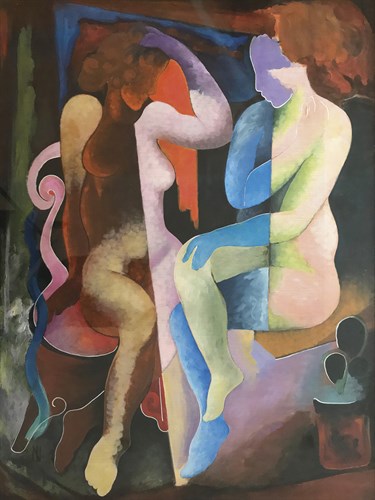 Surrealist Composition With Two Characters, c.1927-1928 - Ismael Nery