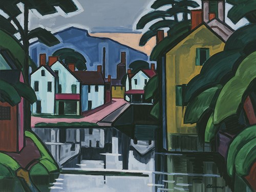 Old Canal Port, 1914 - Oscar Florianus Bluemner