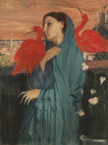 Young Woman with Ibis - Edgar Degas