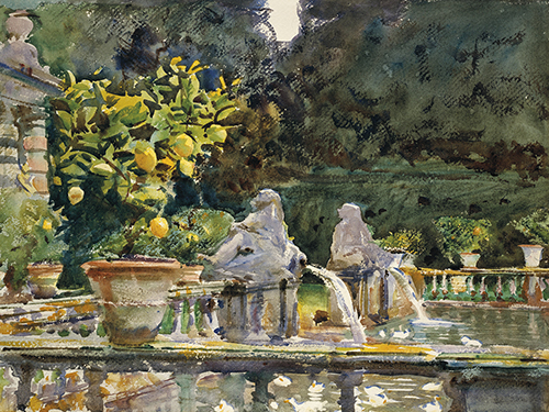 Villa di Marlia, Lucca, A Fountain - John Singer Sargent