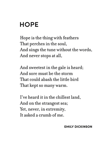 Hope - Emily  Dickinson