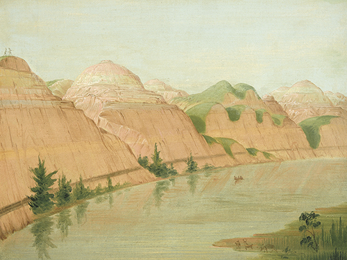 Magnificent Clay Bluffs, 1900 Miles Above St. Louis - George Catlin