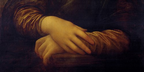 Mona Lisa - Detail of Her Hands - Leonardo da Vinci